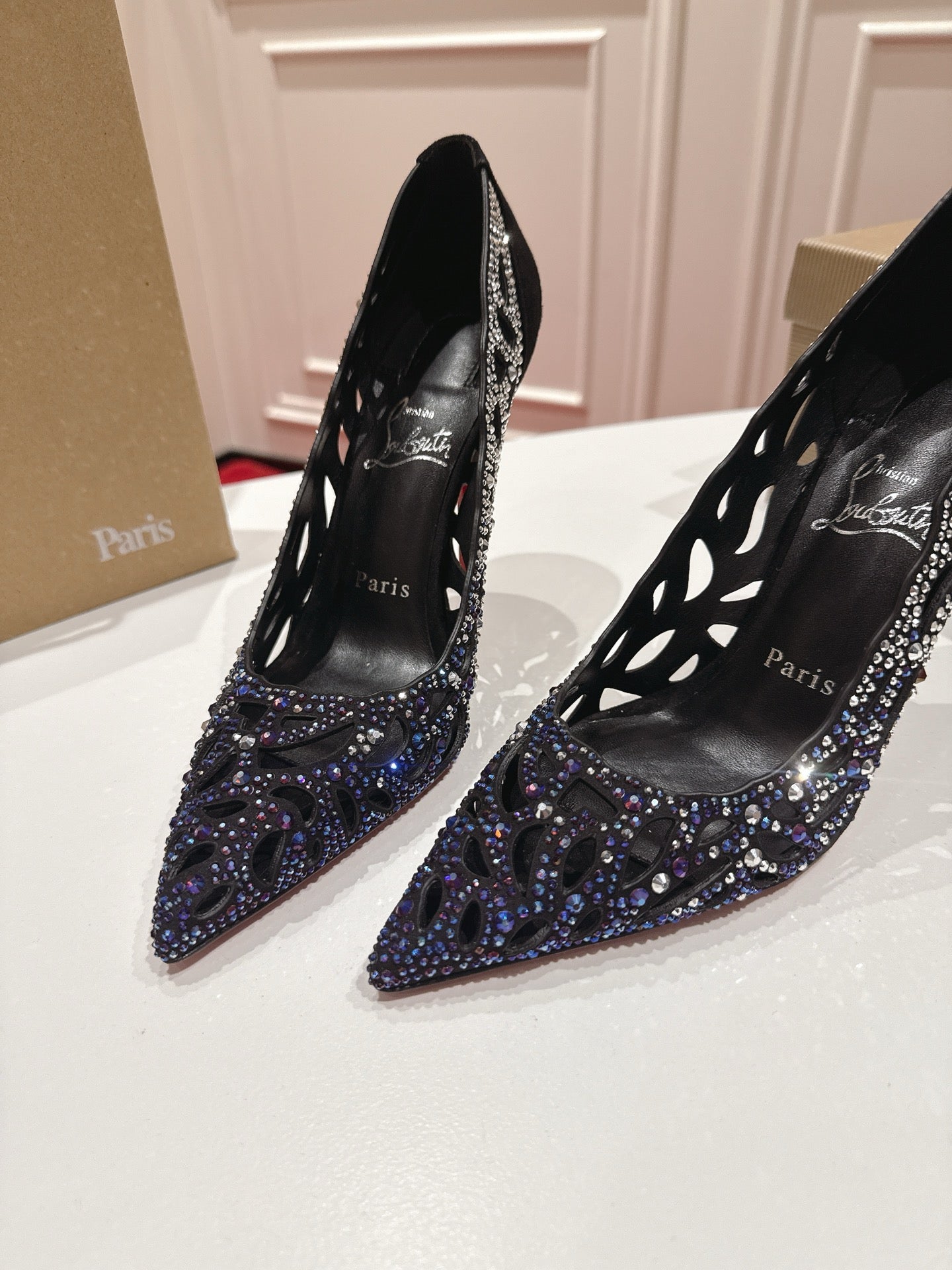 Christian Louboutin Lasera Strass Pump