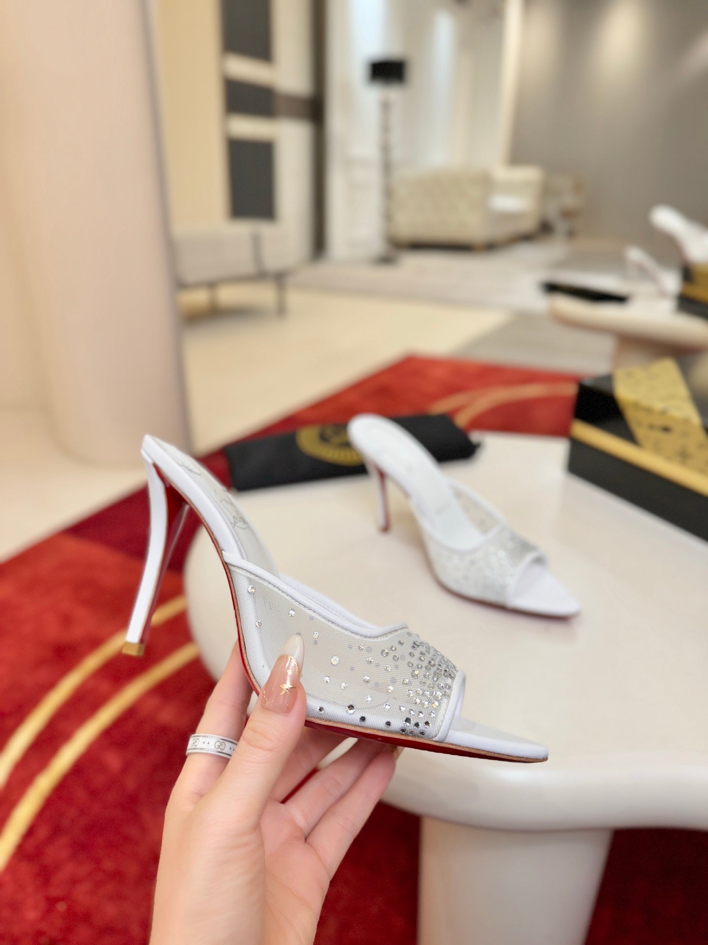 Christian Louboutin Miss Z Mule Degrastrass Perla