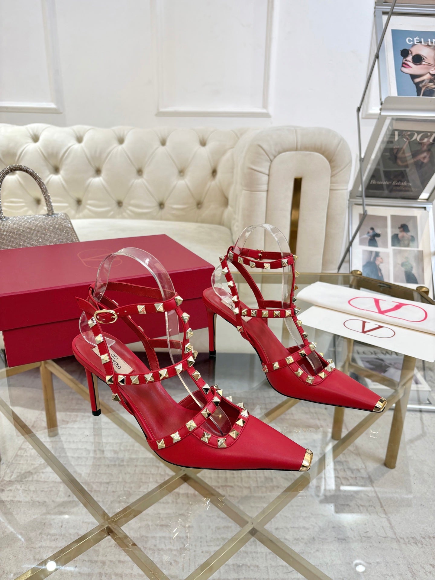 Valentino Rockstud Kidskin Pumps